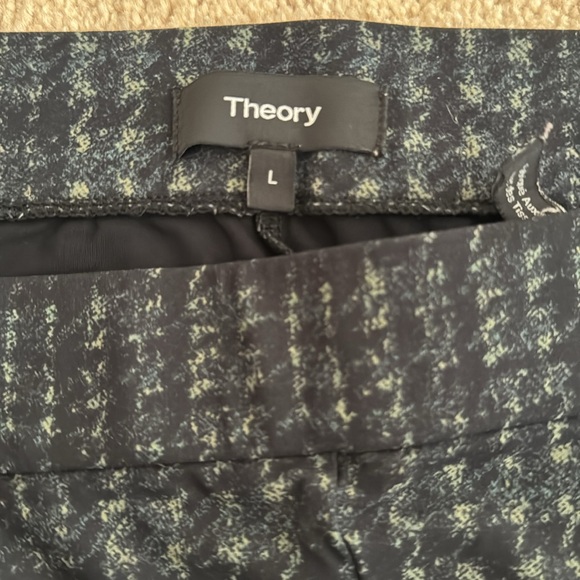Theory Stretchy Pants Size Large - Navy and Green - Picture 2 of 5